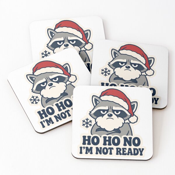 Item preview, Ho Ho No I'm Not Ready Funny Raccoon Christmas Stress Gift designed and sold by mo-carnival.