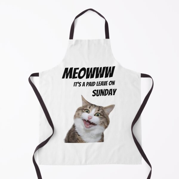 Item preview, Meowww It's a Paid Leave on Sunday Funny Cat Meme designed and sold by Kruti Collection.