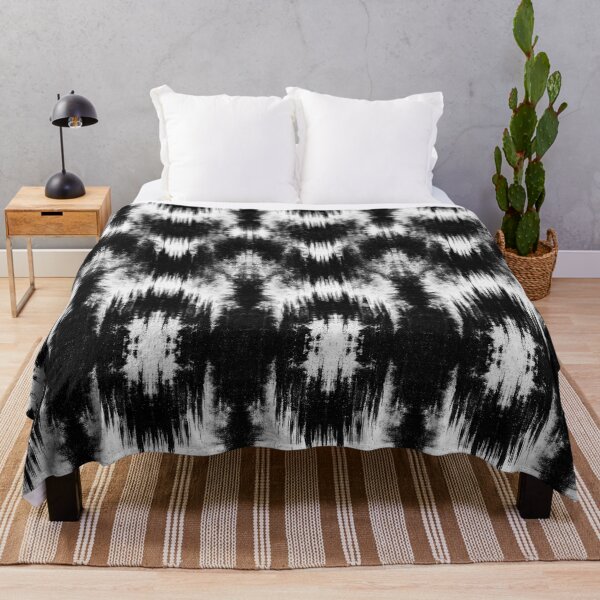 Item preview, Monochrome Ikat Soundwave Geometric Pattern Art designed and sold by Piotrek0001.