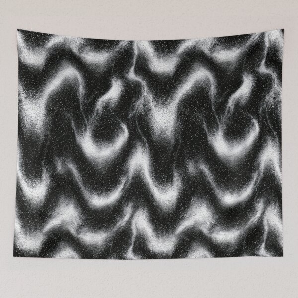 Item preview, Grainy Wavy Soundwave Distortion Monochrome Art designed and sold by Piotrek0001.