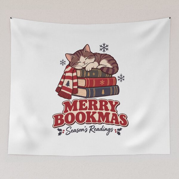 Item preview, Merry Bookmas Cozy Reading Holiday designed and sold by LuveraxArt.