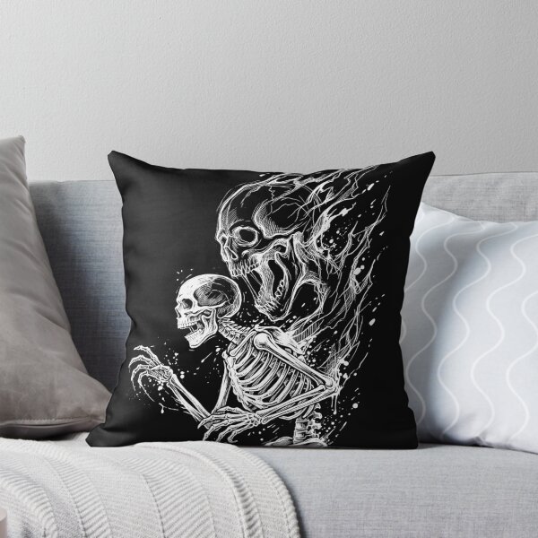Item preview, Profile Skeleton Reaches Forward Beneath a Towering Phantom Skull designed and sold by MisteryDesigner.