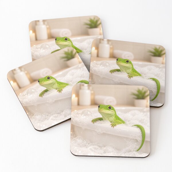 Item preview, Peaceful Green Anole Bubble Bath designed and sold by Sillytoe.