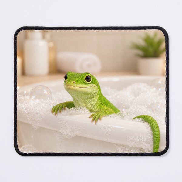 Item preview, Peaceful Green Anole Bubble Bath designed and sold by Sillytoe.