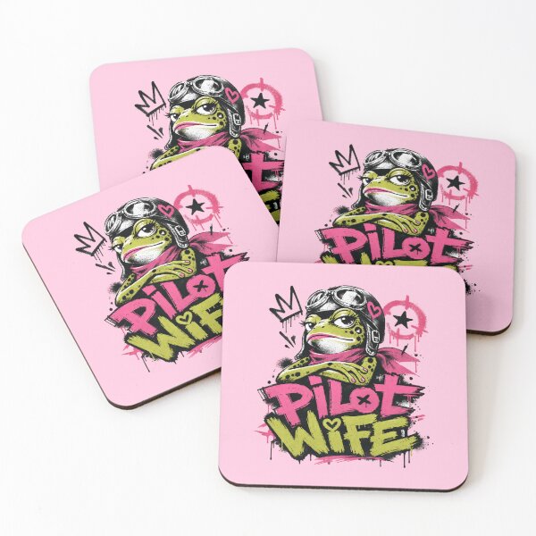 Item preview, Pilot Wife Graffiti Streetwear Frog Art | Neon Pink Green Aviator Toad Y2K Aviation Gift designed and sold by illeN-Art-World.
