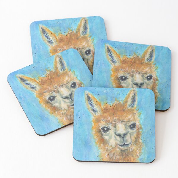 Item preview, Colorful Alpaca Portrait designed and sold by KarenKaspar.