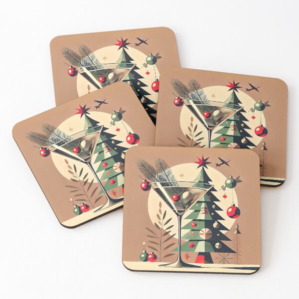 Item preview, Mid Centur Modern Jet Set Christmas Martini designed and sold by Lee Hiller Designs.