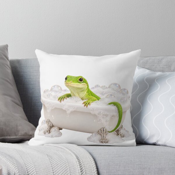 Item preview, Relaxed Green Anole Bathtub designed and sold by Sillytoe.