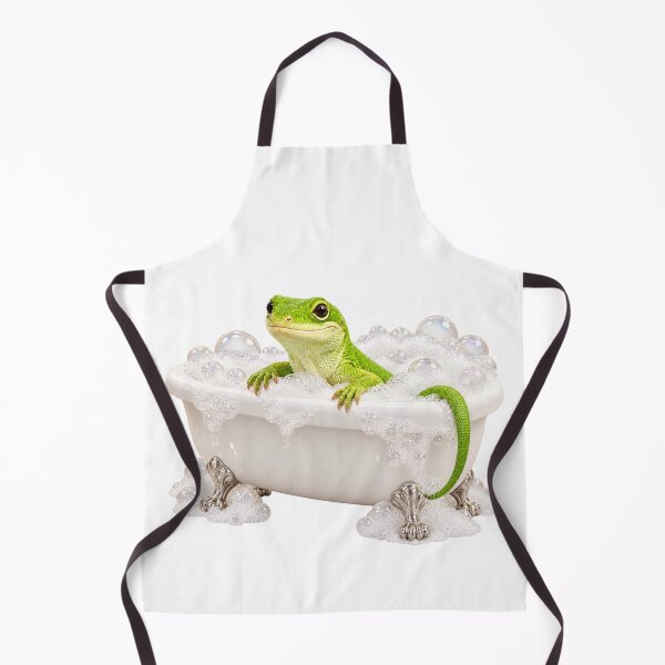 Item preview, Bañera relajante con diseño de anolis verde designed and sold by Sillytoe.