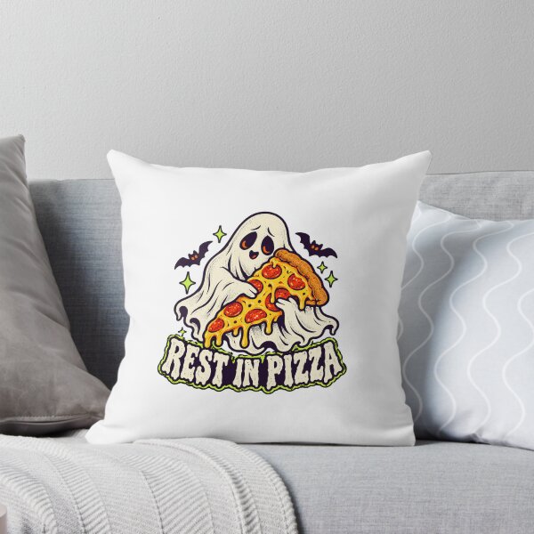 Item preview, Rest in Pizza - Ghost Eating a Cheesy Slice designed and sold by angnar97.
