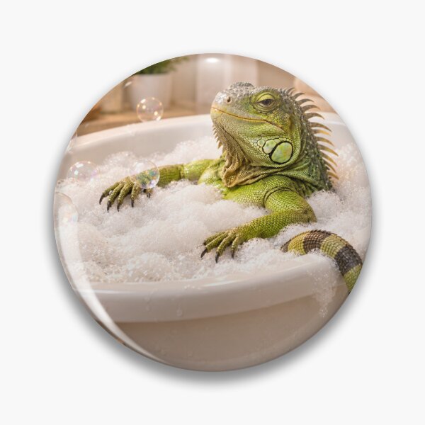 Item preview, Mellow Green Iguana Bubble Bath designed and sold by Sillytoe.