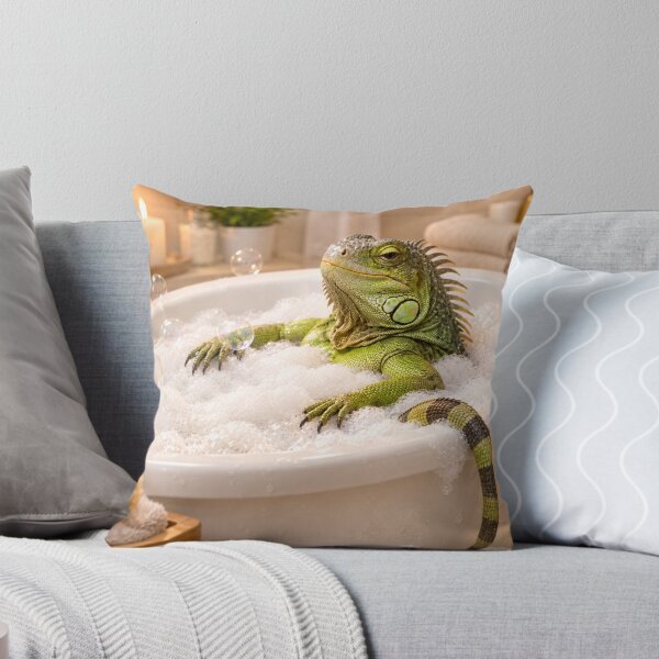 Item preview, Mellow Green Iguana Bubble Bath designed and sold by Sillytoe.