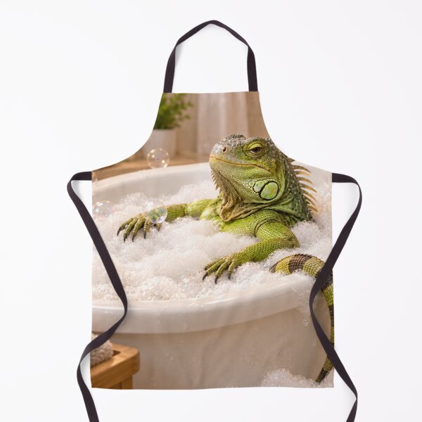 Item preview, Mellow Green Iguana Bubble Bath designed and sold by Sillytoe.
