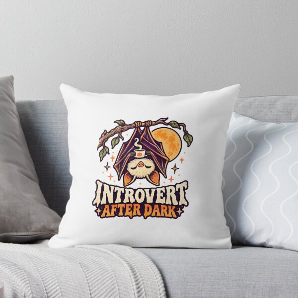 Item preview, Introvert After Dark - Cosy Bat with a Hot Drink designed and sold by angnar97.