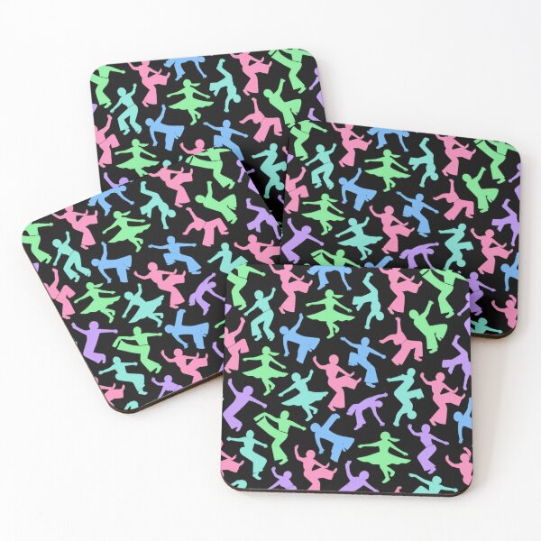 Item preview, Northern Soul Dancers – Pastel Retro Dance Pattern designed and sold by Britishdelights.