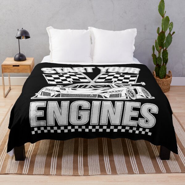 Item preview, Start Your Engines Formula Race Car Checkered Flag Art designed and sold by lamiarte.
