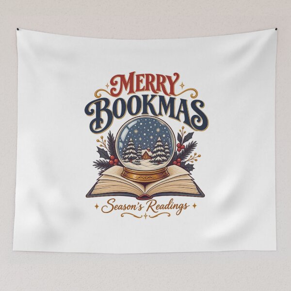 Item preview, Merry Bookmas Cozy Reading Holiday designed and sold by LuveraxArt.