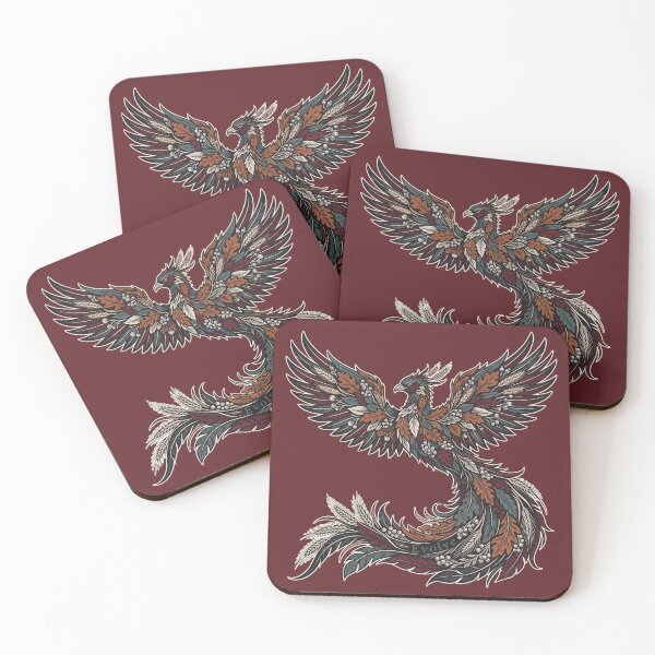 Item preview, The Phoenix of Autumn — Botanical Phoenix of Leaves designed and sold by Mora Atelier Designs.