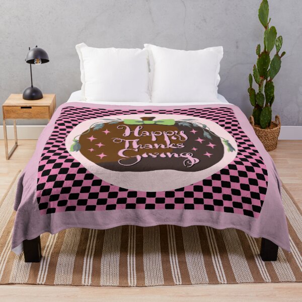 Item preview, Retro Festive Thanksgiving Pumpkin Art in Groovy Checkerboard designed and sold by cremedecolor.