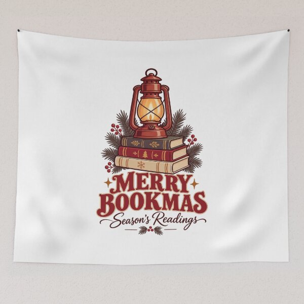 Item preview, Merry Bookmas Cozy Reading Holiday designed and sold by LuveraxArt.