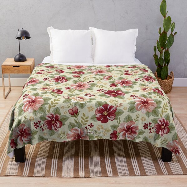 Item preview, Muted Burgundy and Sage Country Ditsy Floral designed and sold by Piotrek0001.