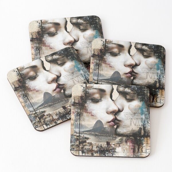 Item preview, Kiss in Rio – Monochrome Faces Collage designed and sold by Verademacedoart.