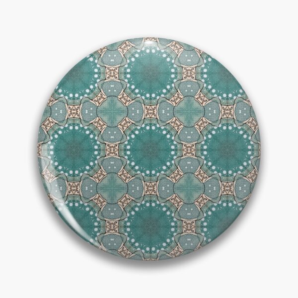 Item preview, Teal Seafoam Beige Quatrefoil Octagonal White Stitched Tile Mosaic - Duvet Cover designed and sold by ArithraStudio.