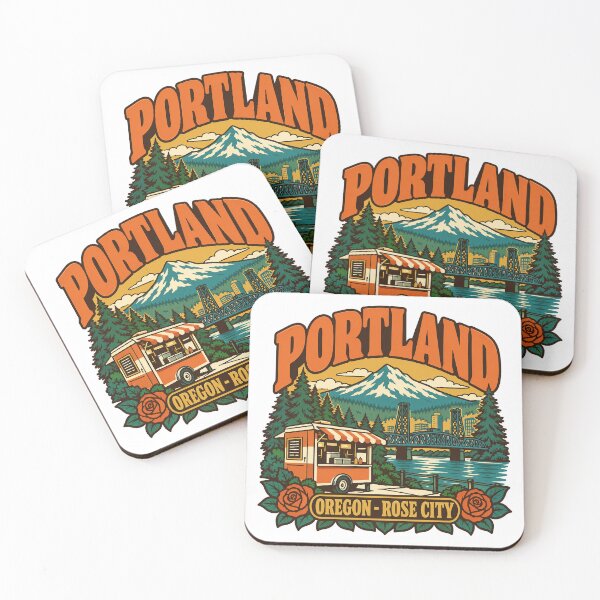 Item preview, Portland Gift - Vintage Portland Oregon Travel Art designed and sold by RedRubyBubble.