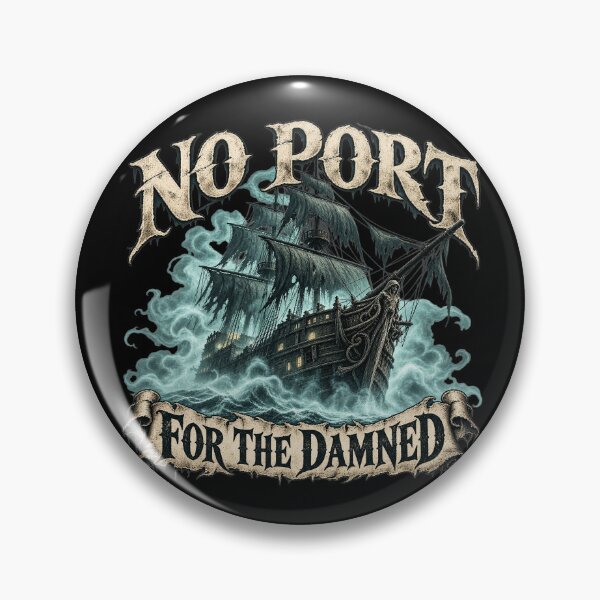 Item preview, No Port for the Damned – Vintage Ghost Ship designed and sold by SquatchPrintsCo.