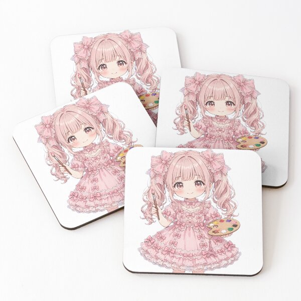 Item preview, The little flirtatious artist from ParisCute Pink Coquette Artist Girl Paris designed and sold by DANDACHA .