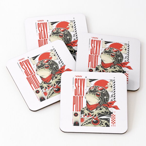 Item preview, Sexy Pilot Anime Frog Graphic Poster T-Shirt | Retro Aviator Toad Red Comic Gift designed and sold by illeN-Art-World.