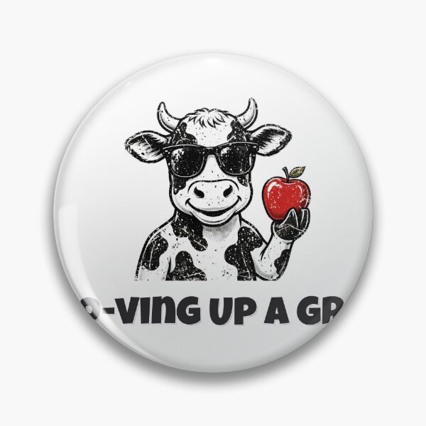 Item preview, Moo-ving Up A Grade Funny Cow Teacher Design designed and sold by Wild Shades.