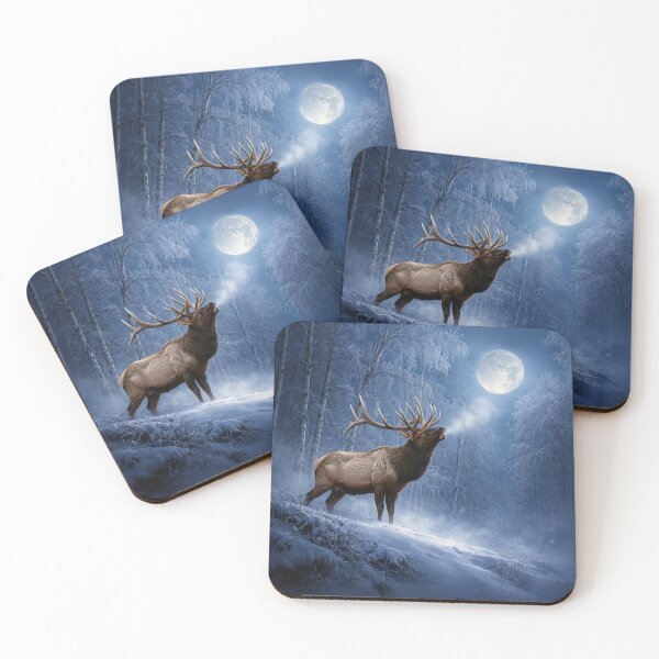 Item preview, Majestic Elk Under a Full Moon designed and sold by Stephanie Laird.