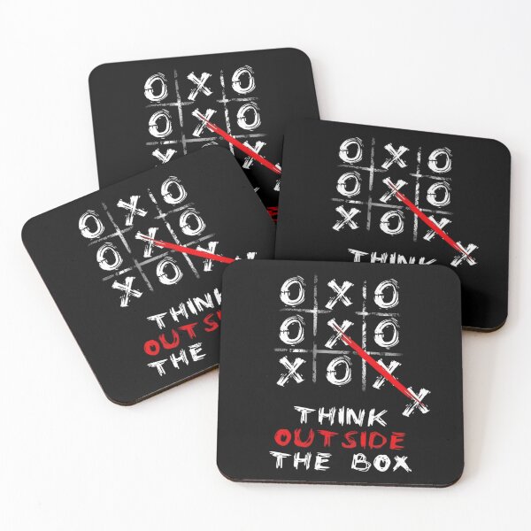 Item preview, Think Outside The Box Tic Tac Toe Creative Typography Design designed and sold by Ahmed-G-Designs.
