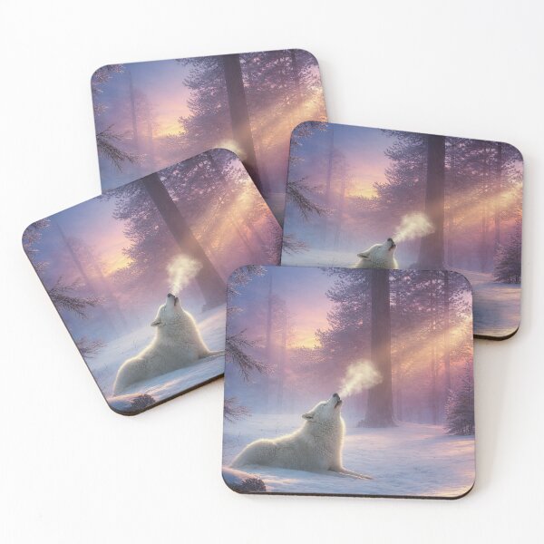 Item preview, Howling Wolf in Winter Forest designed and sold by Stephanie Laird.