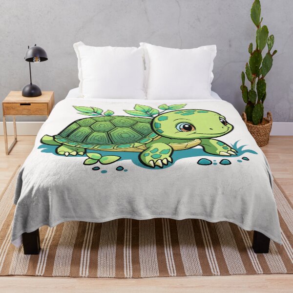 Item preview, Cute Turtle Cartoon - Baby Tortoise with Leaves designed and sold by Jackson-Will.