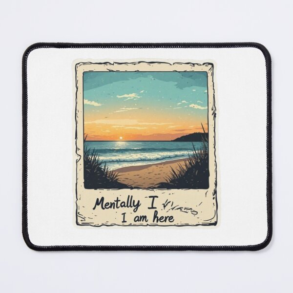 Item preview, Mentally I Am Here Retro Polaroid Beach Sunset design designed and sold by AWADHESH  CHAURASIA.