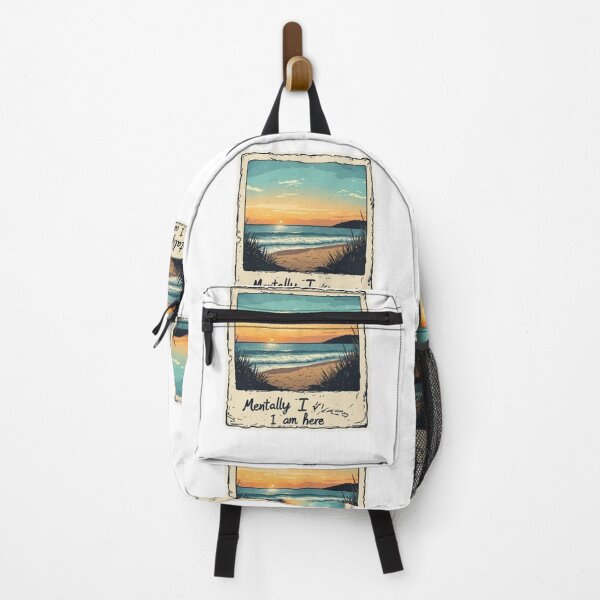 Item preview, Mentally I Am Here Retro Polaroid Beach Sunset design designed and sold by AWADHESH CHAURASIA.