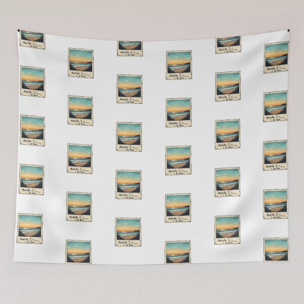 Item preview, Mentally I Am Here Retro Polaroid Beach Sunset design designed and sold by AWADHESH  CHAURASIA.