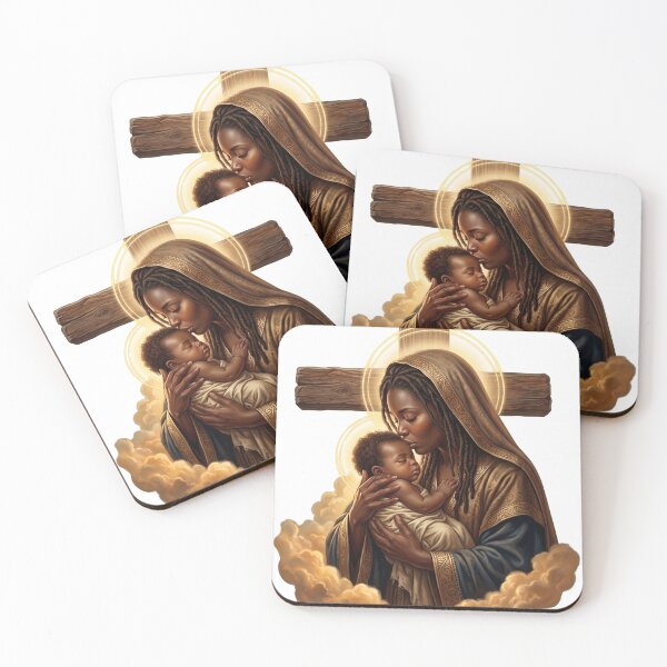 Item preview, Black Virgin Mary Holding Baby Jesus designed and sold by The Everlasting Promise.