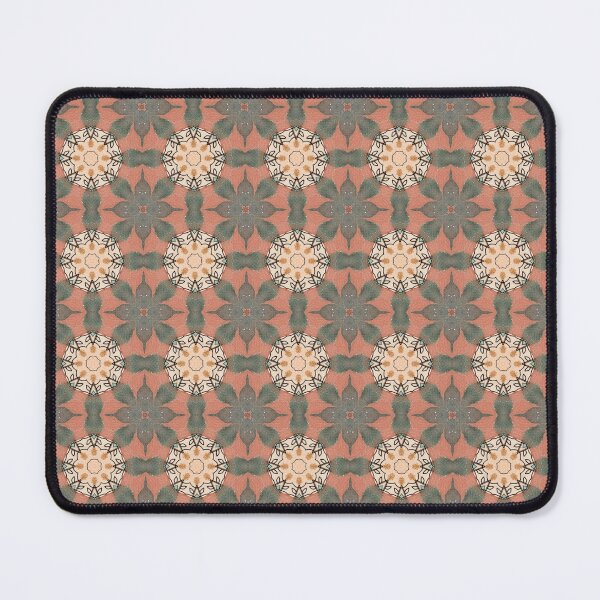 Item preview, Terracotta Rust Sage Green Cream Stitched Octagonal Starburst Tile Mosaic - Duvet Cover designed and sold by ArithraStudio.