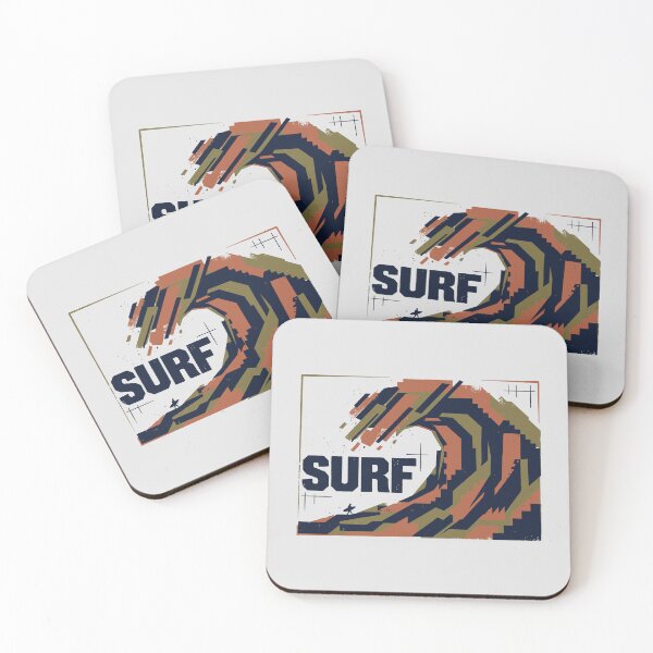 Item preview, Modern Abstract Surf Geometric Wave Ocean Water Sports Graphic    designed and sold by KiwiRider.