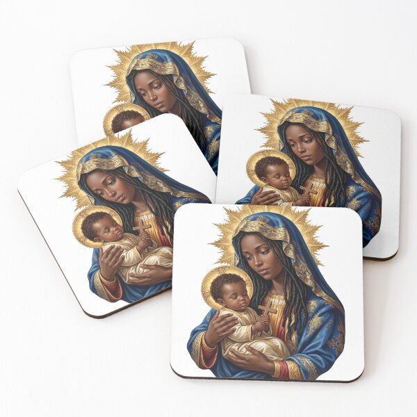 Item preview, Black Virgin Mary Holding Baby Jesus designed and sold by The Everlasting Promise.