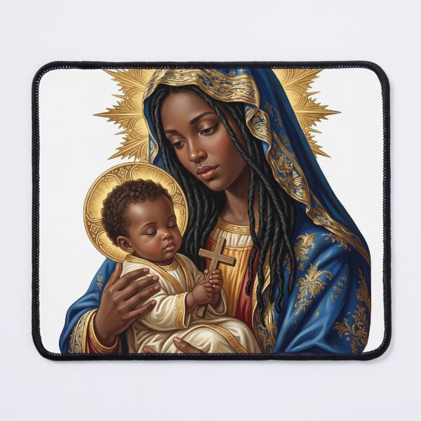 Item preview, Black Virgin Mary Holding Baby Jesus designed and sold by The Everlasting Promise.