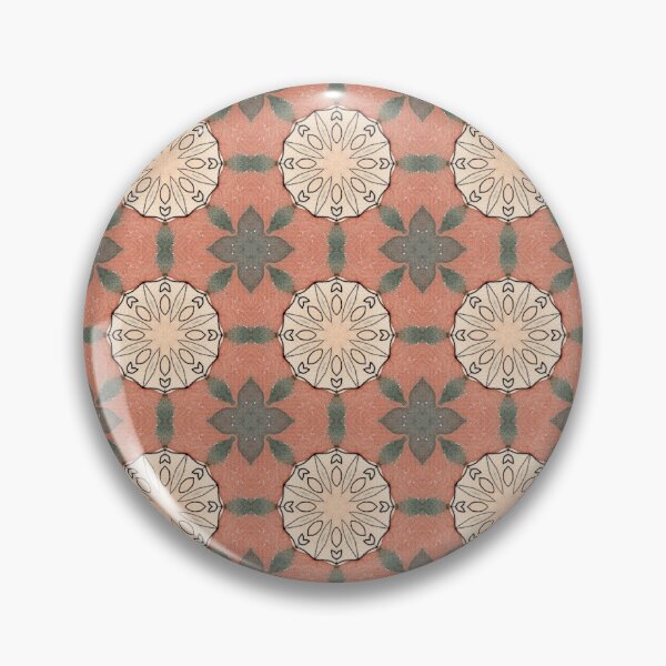 Item preview, Warm Terracotta Rust Cream Sage Stitched Octagonal Petal Rosette Tile Mosaic - Duvet Cover designed and sold by ArithraStudio.