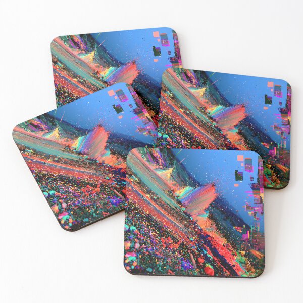 Item preview, Vibrant Glitch Digital Landscape Abstract Art designed and sold by Lunat1kk.