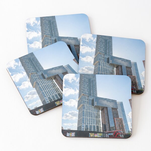 Item preview, Contemporary Cityscape with Classic Red London Bus designed and sold by Astute-Artio-Photography.
