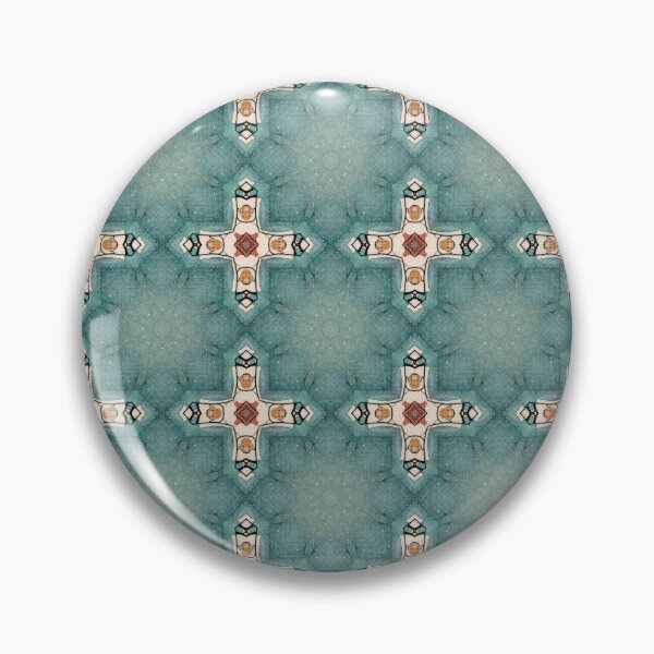 Item preview, Copy of Tranquil Sage Seafoam Ivory Eight Pointed Starburst Cross Octagonal Tile Mosaic - Duvet Cover designed and sold by ArithraStudio.