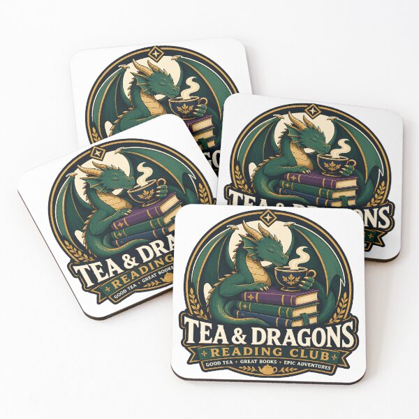Item preview, Tea & Dragons Reading Club – Fantasy Book Lover Dragon Design designed and sold by Digital Culture Studio.