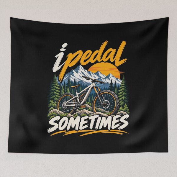 Item preview, I Pedal Sometimes – Funny E-Bike Mountain Biking and Cycling Humor designed and sold by Trendably.